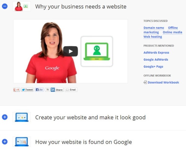get-your-business-online أداة من غوغل